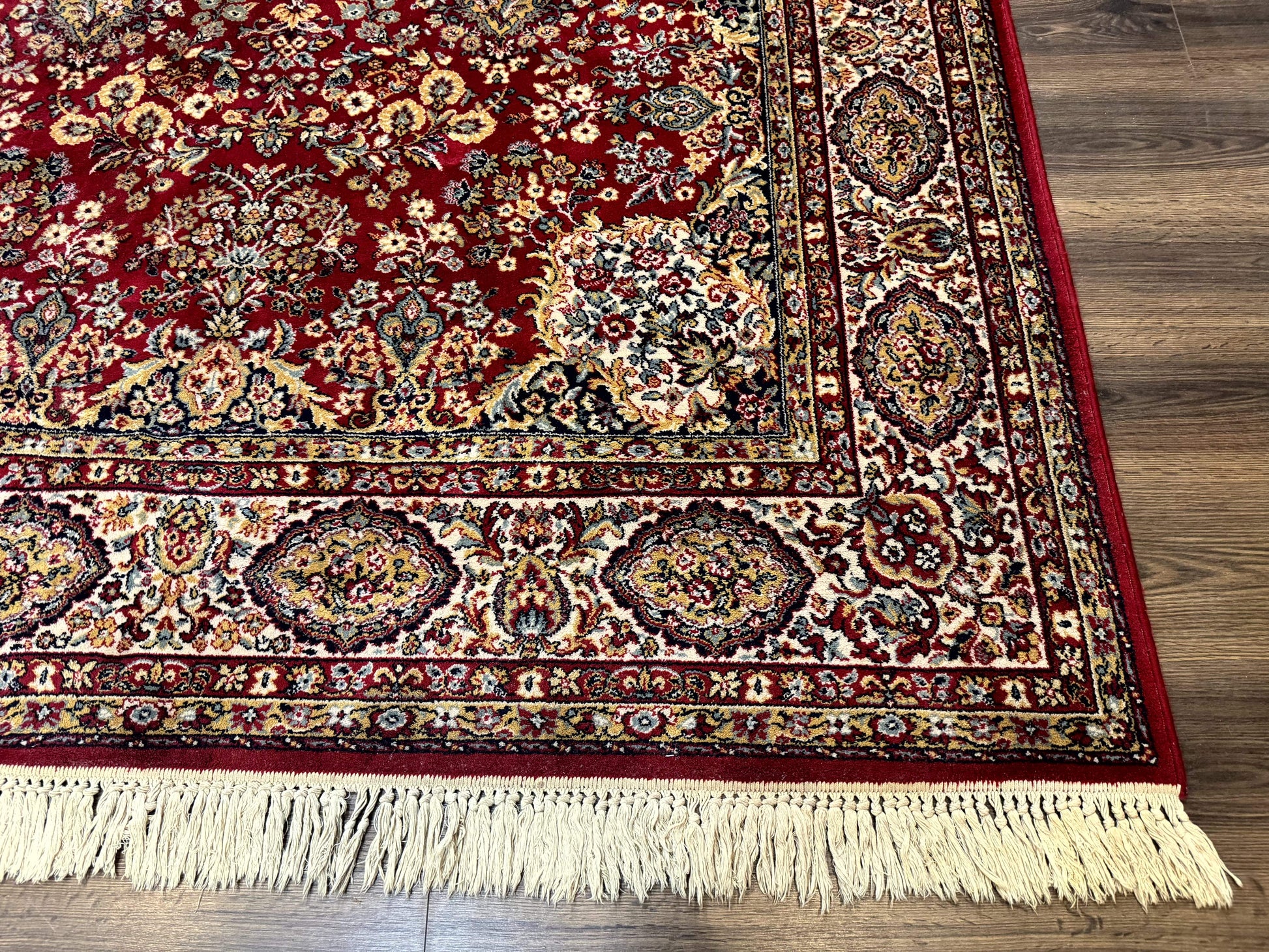 Persian Wool Rug 7x10, Couristan Carpet, Belgium Power Loomed Rug, Red, Floral, Traditional - Nuvé