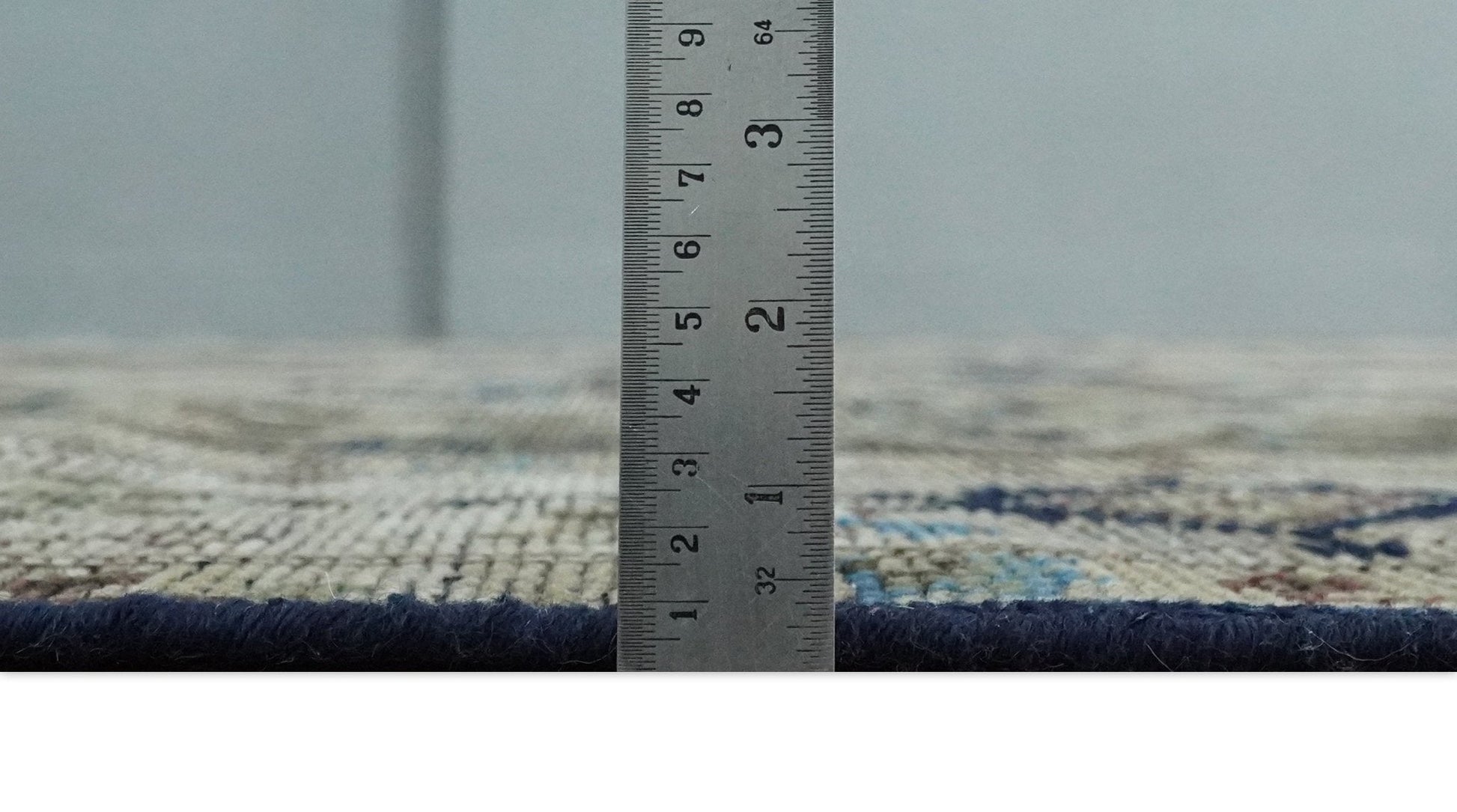 8x10 Antique look Brown, Beige and Blue Traditional Medallion wool Area Rug - Nuvé