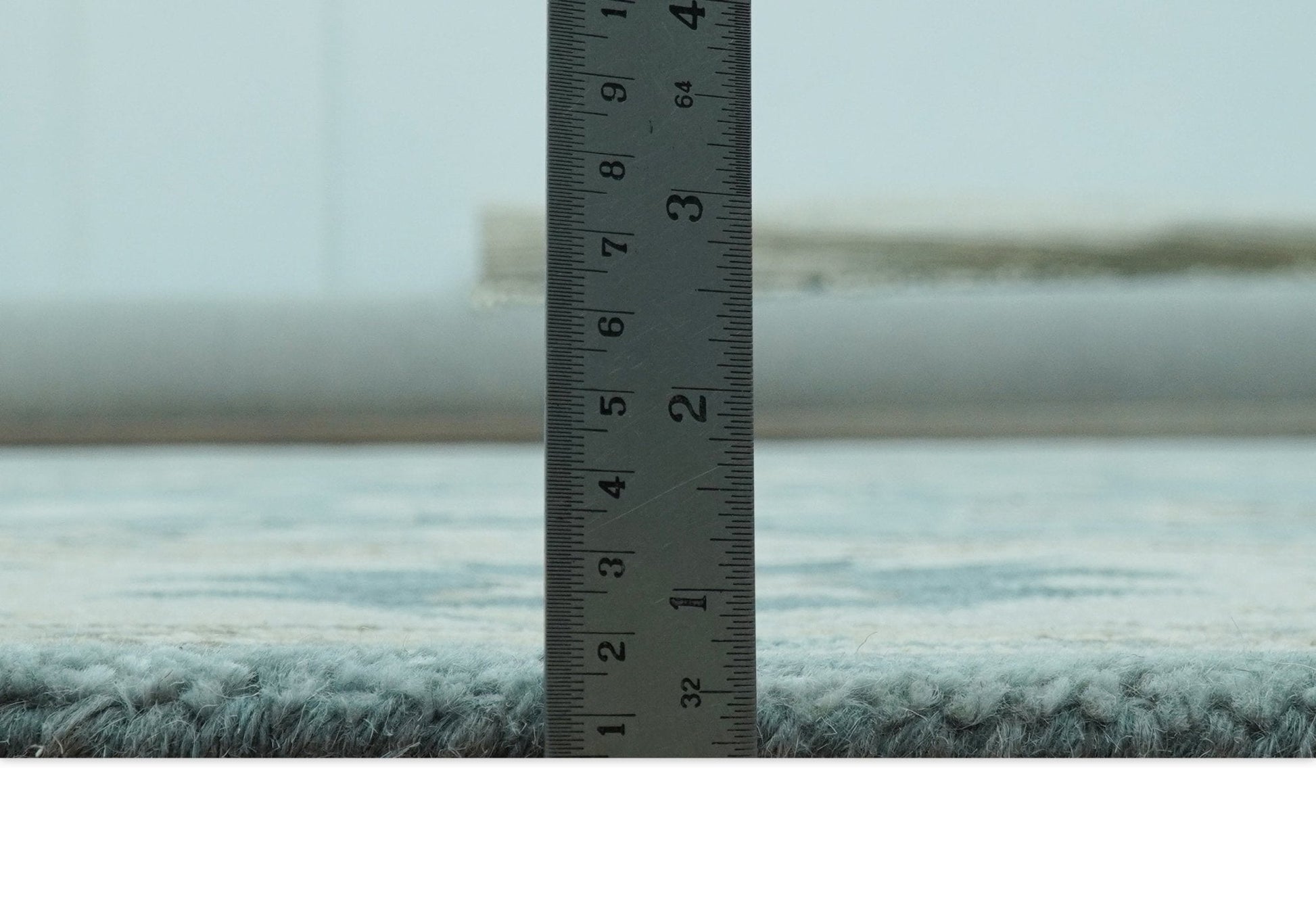 8x10 Blue, Ivory and Beige Hand Tufted Oriental Oushak wool area rug - Nuvé