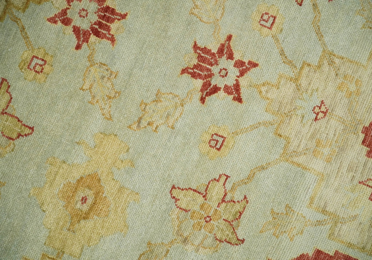 8x10 Fine Hand Knotted Beige and Rust Traditional Vintage Persian Antique Wool Rug | AGR36 - Nuvé