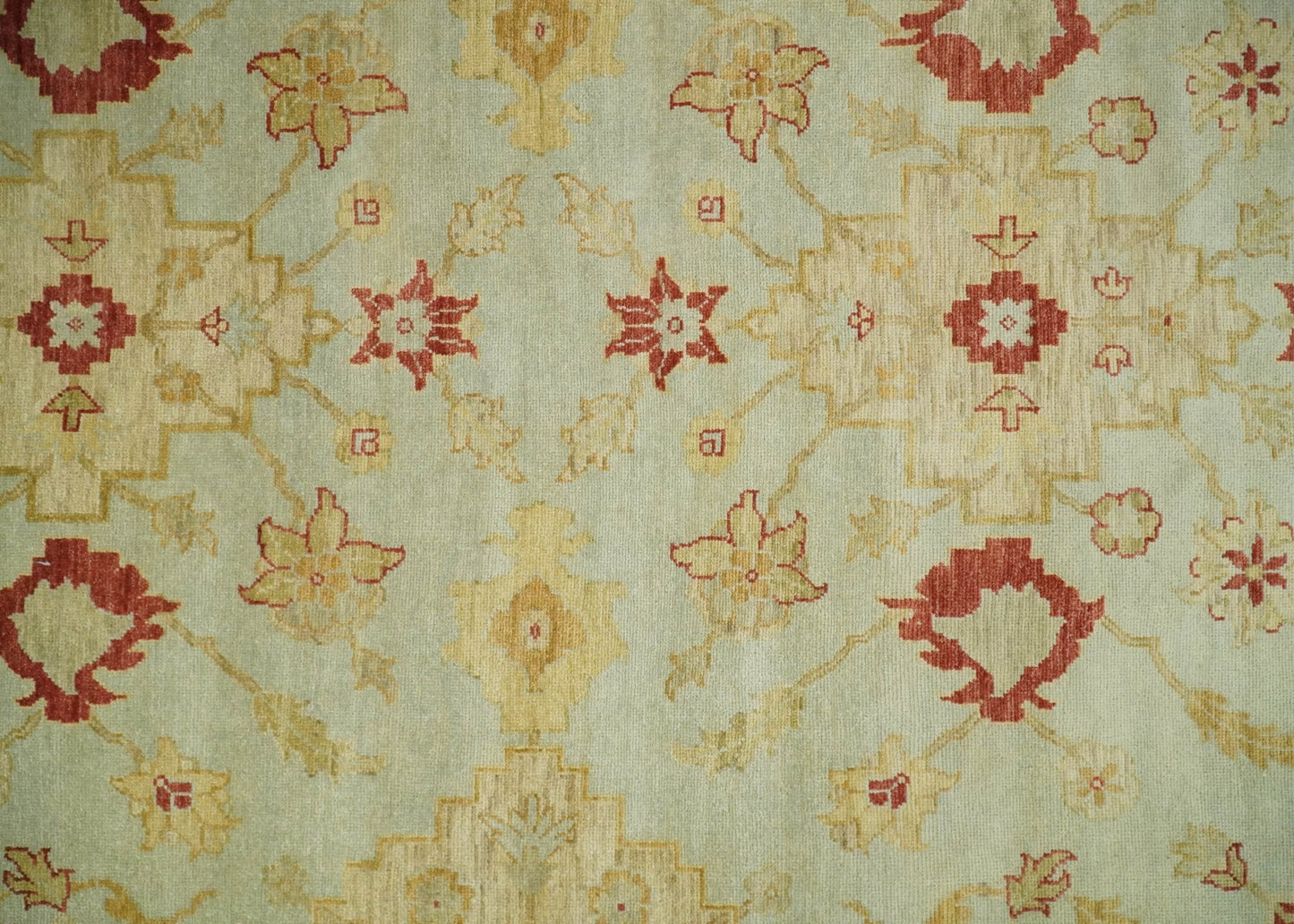 8x10 Fine Hand Knotted Beige and Rust Traditional Vintage Persian Antique Wool Rug | AGR36 - Nuvé