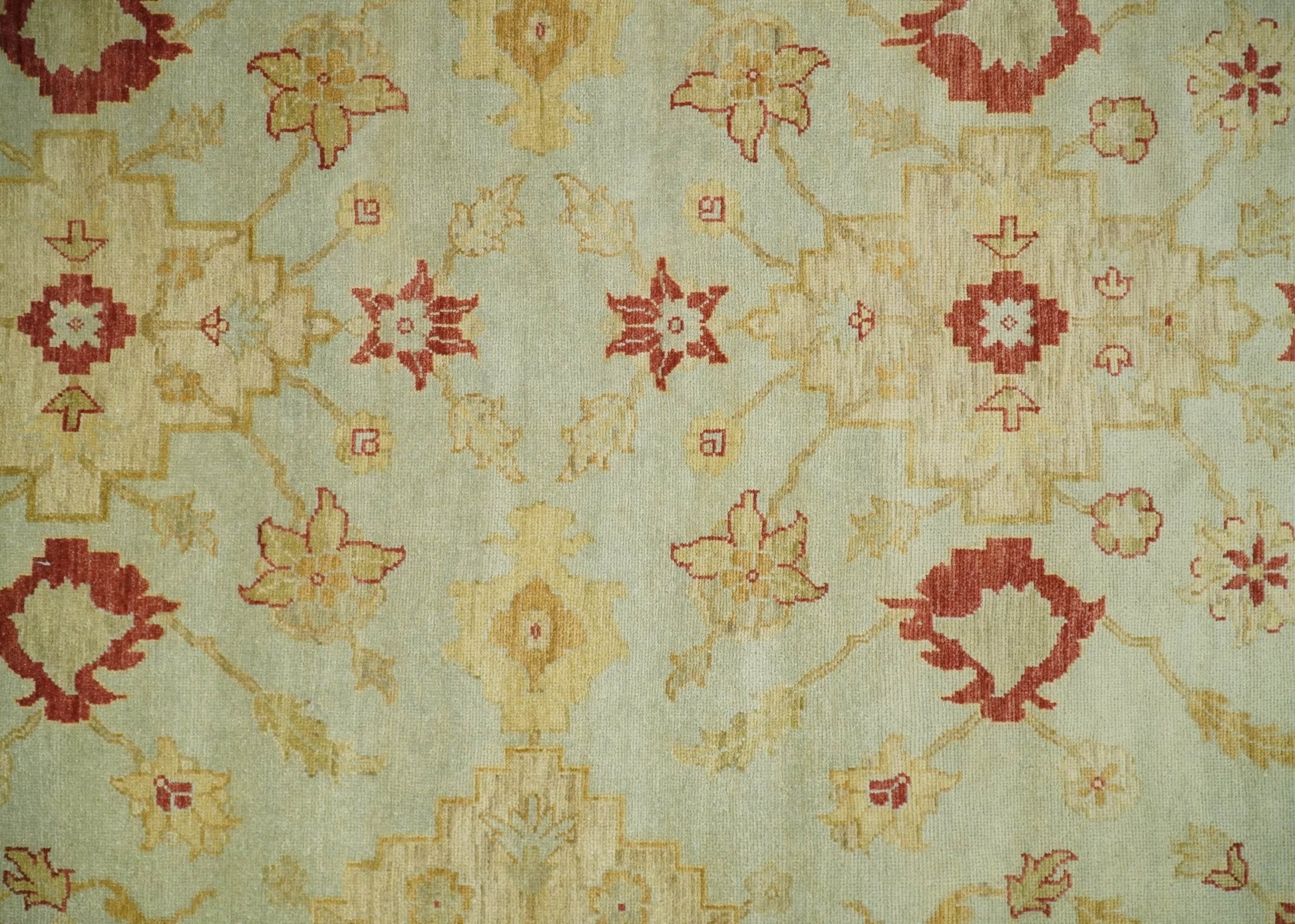 8x10 Fine Hand Knotted Beige and Rust Traditional Vintage Persian Antique Wool Rug | AGR36 - Nuvé