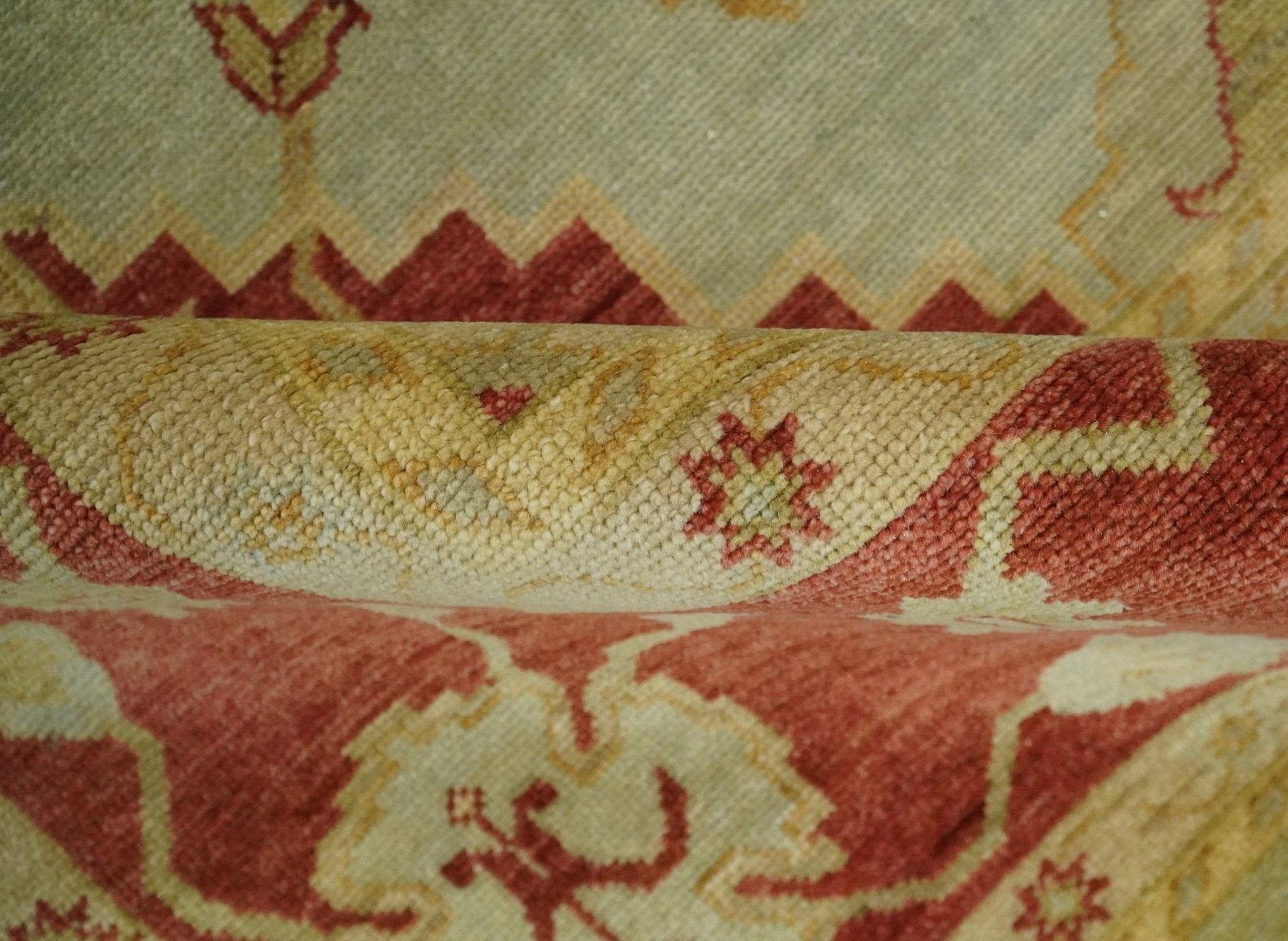 8x10 Fine Hand Knotted Beige and Rust Traditional Vintage Persian Antique Wool Rug | AGR36 - Nuvé