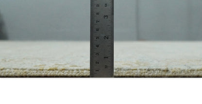 8x10 Fine Hand Knotted Beige and Gold Traditional Vintage Persian Style Antique Silk Rug | AGR21 - Nuvé