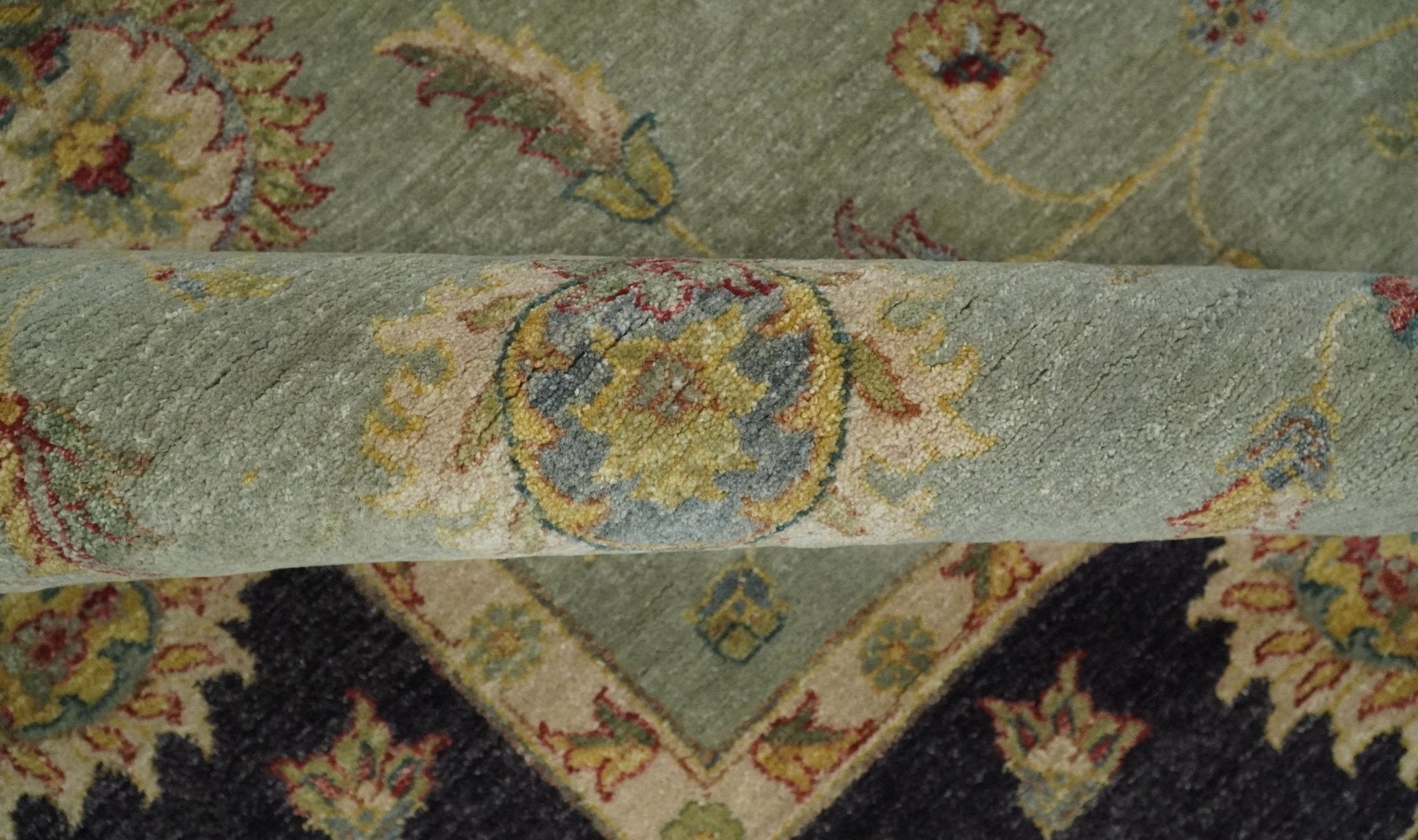 8x10 Fine Hand Knotted Silver and Black Muted Antique Traditional Vintage Persian Wool Rug | AGR45 - Nuvé