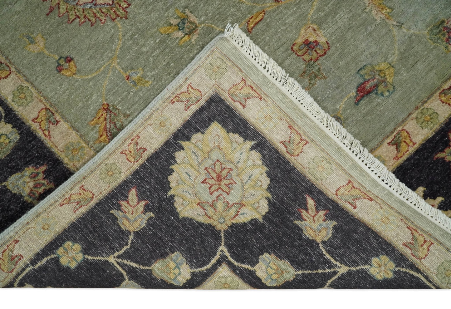 8x10 Fine Hand Knotted Silver and Black Muted Antique Traditional Vintage Persian Wool Rug | AGR45 - Nuvé