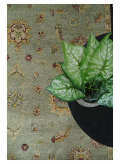 8x10 Fine Hand Knotted Silver and Black Muted Antique Traditional Vintage Persian Wool Rug | AGR45 - Nuvé