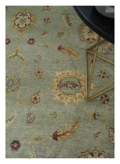 8x10 Fine Hand Knotted Silver and Black Muted Antique Traditional Vintage Persian Wool Rug | AGR45 - Nuvé