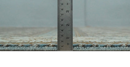 8x10 Fine Hand Knotted Brown and Blue Southwestern Traditional Antique Area Rug | AGR41 - Nuvé