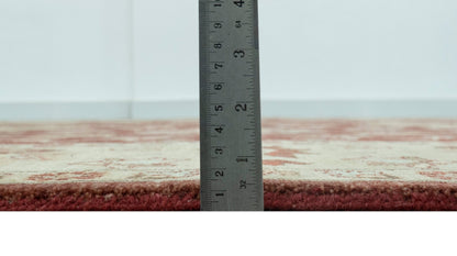 8X10 Fine Hand Knotted Rust And Gold Traditional Design Wool Rug - Nuvé