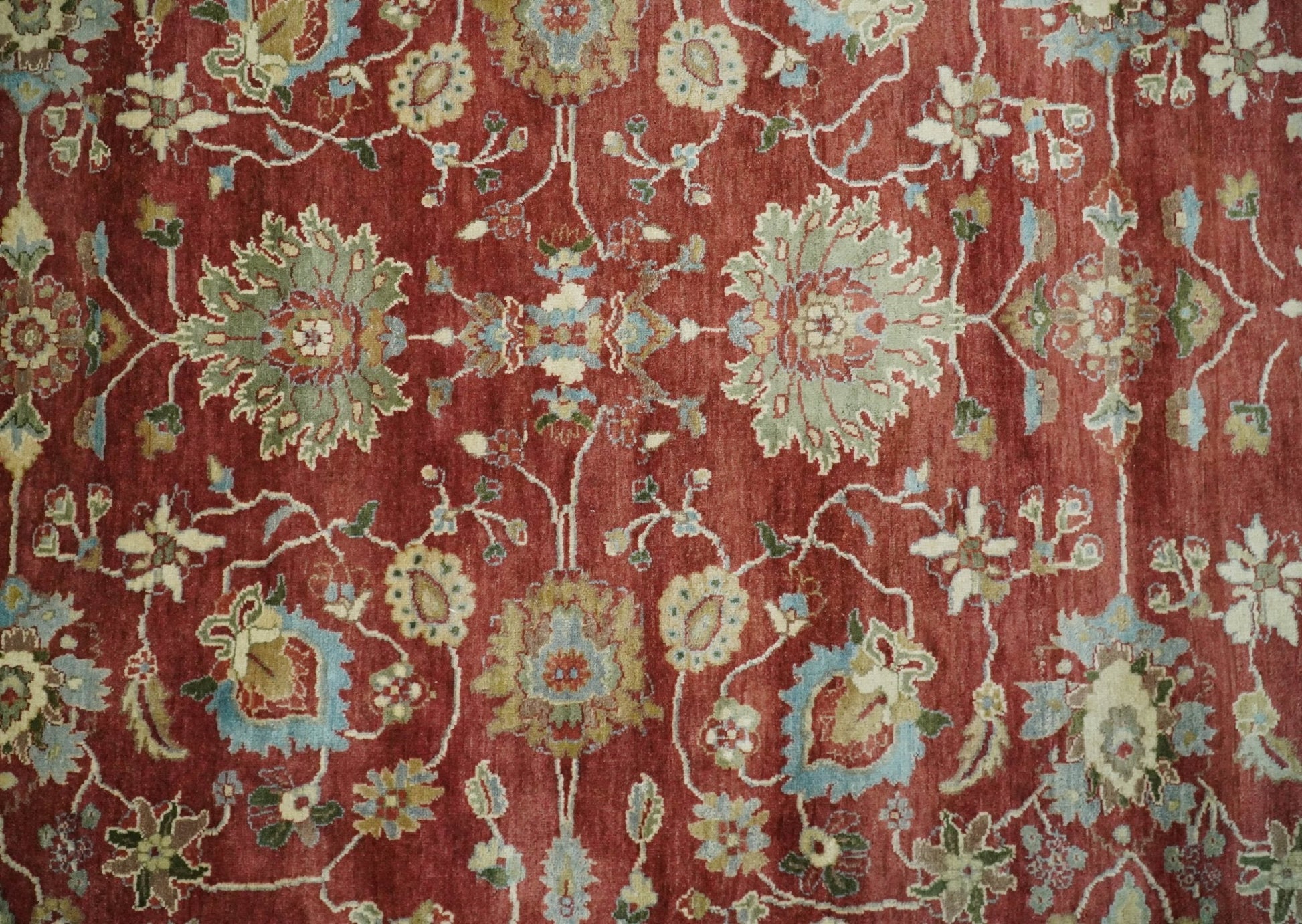 8x10 Fine Hand Knotted Rust and Ivory Traditional Vintage Persian Style Antique Wool Rug | AGR20 - Nuvé