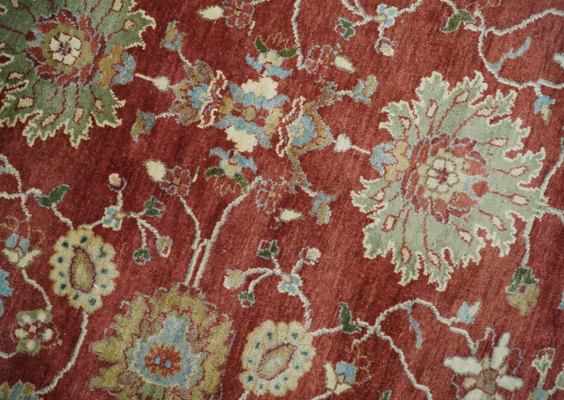 8x10 Fine Hand Knotted Rust and Ivory Traditional Vintage Persian Style Antique Wool Rug | AGR20 - Nuvé