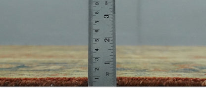 8x10 Gold, Rust and Charcoal Heriz Serapi Traditional Vintage Turkish Style Antique Look Hand Knotted Wool Area Rug | N361810 - Nuvé