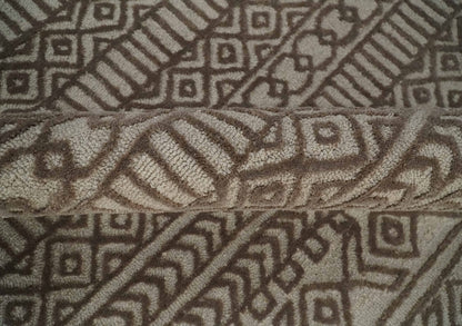 8x10 Hand Tufted Ivory and Bronze Stripes Pattern Rug Multi Size Living Room and Bedroom Rug | TRD6530810S - Nuvé