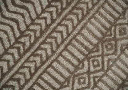 8x10 Hand Tufted Ivory and Bronze Stripes Pattern Rug Multi Size Living Room and Bedroom Rug | TRD6530810S - Nuvé