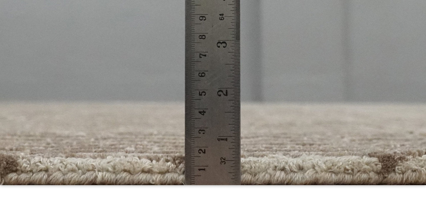 8x10 Hand Tufted Ivory and Bronze Stripes Pattern Rug Multi Size Living Room and Bedroom Rug | TRD6530810S - Nuvé