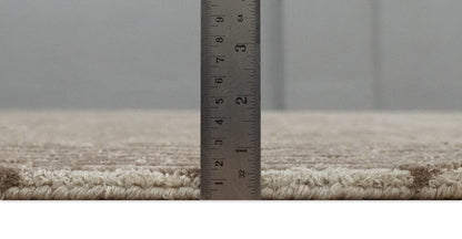 8x10 Hand Tufted Ivory and Bronze Stripes Pattern Rug Multi Size Living Room and Bedroom Rug | TRD6530810S - Nuvé