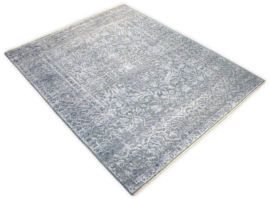 8'x10'  Modern Hand made Hand-spun wool and Handspun Bamboo Silk  Area  Rug  | The Rug Decor | TRD2021810 - Nuvé