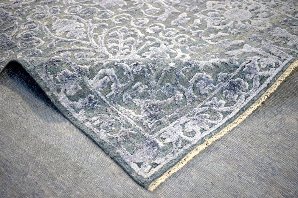 8'x10'  Modern Hand made Hand-spun wool and Handspun Bamboo Silk  Area  Rug  | The Rug Decor | TRD2021810 - Nuvé