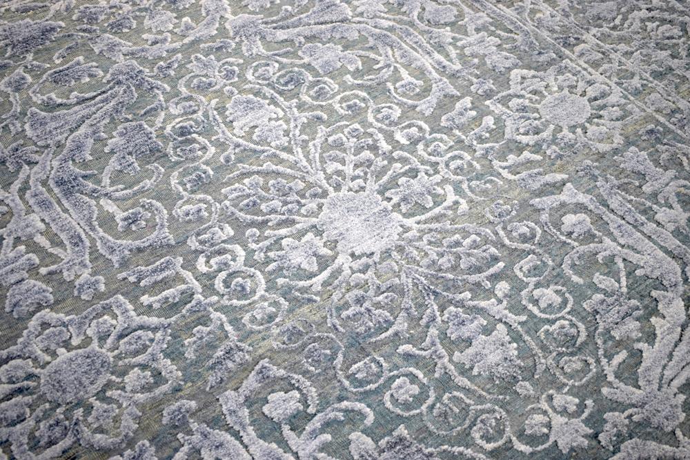 8'x10'  Modern Hand made Hand-spun wool and Handspun Bamboo Silk  Area  Rug  | The Rug Decor | TRD2021810 - Nuvé