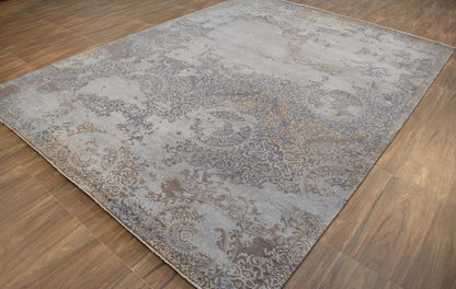 8x10 Rug | Modern Handmade Wool blended viscose Area Rug | TRD1634810 - Nuvé