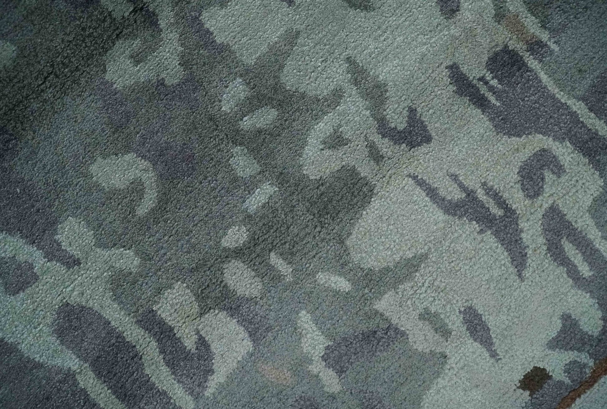 8x11 Gray, Silver and Brown Modern Abstract Hand Tufted wool and Art silk Area Rug - Nuvé