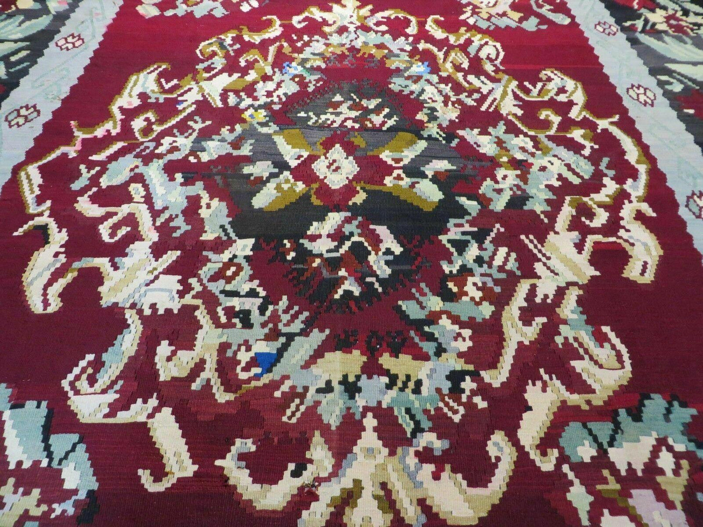 8' X 11' Karabagh Kilim Handmade Flat Weave Wool Rug Vegi Organic Dyes Nice - Nuvé