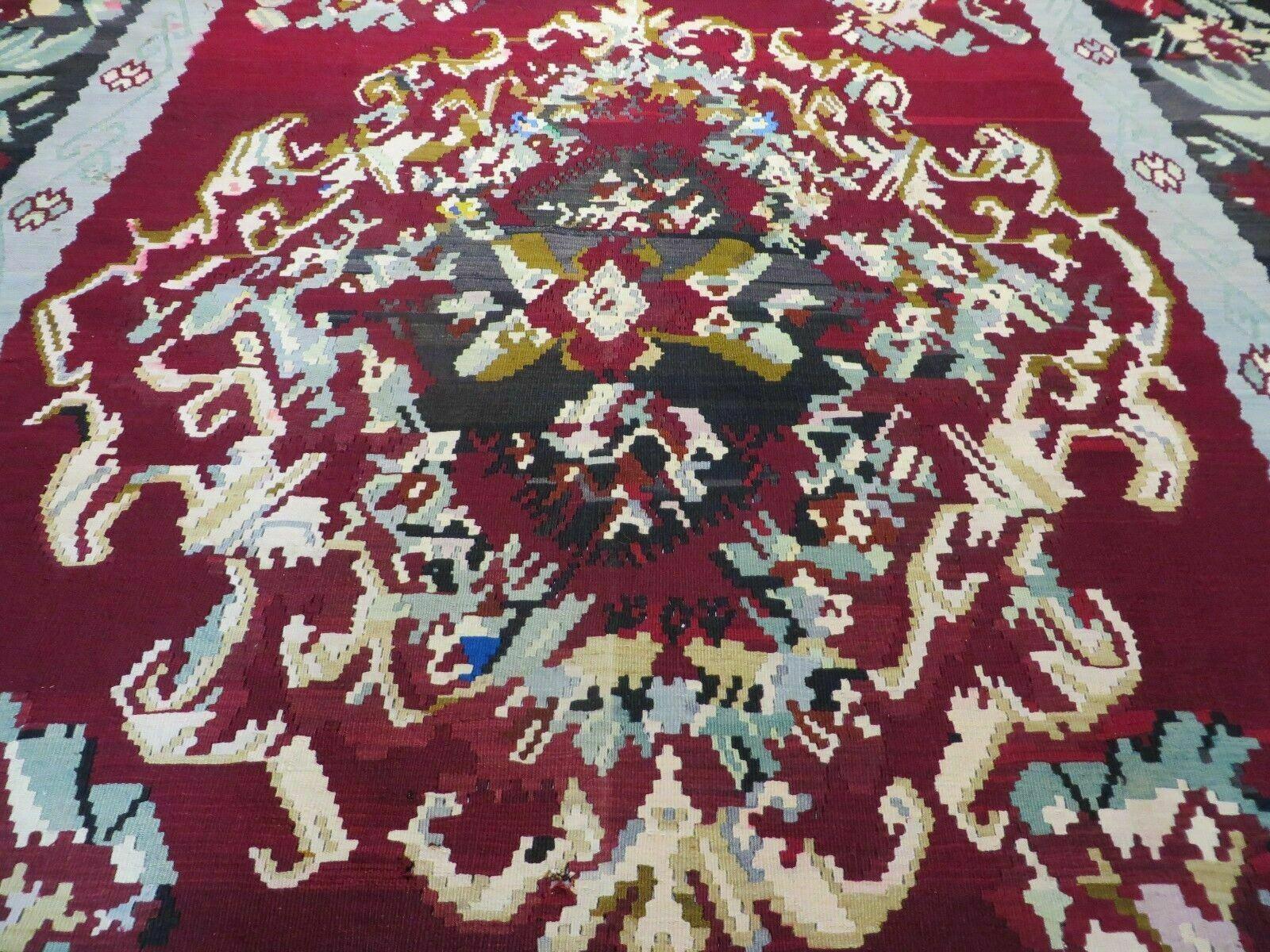 8' X 11' Karabagh Kilim Handmade Flat Weave Wool Rug Vegi Organic Dyes Nice - Nuvé