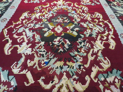 8' X 11' Karabagh Kilim Handmade Flat Weave Wool Rug Vegi Organic Dyes Nice - Nuvé