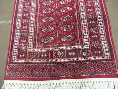 3' X 5' Vintage Fine Handmade Turkoman Bokhara Yamud Rug Carpet Nice