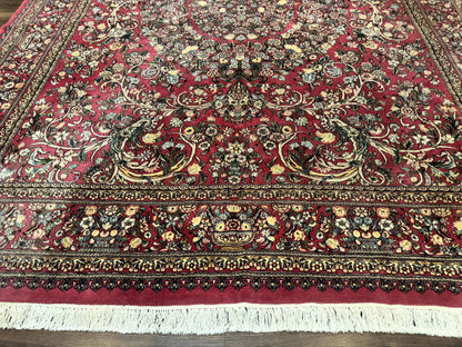 Sino Persian Rug 9x12, Fine 290 KPSI, Rose-Red, Floral Allover - Nuvé