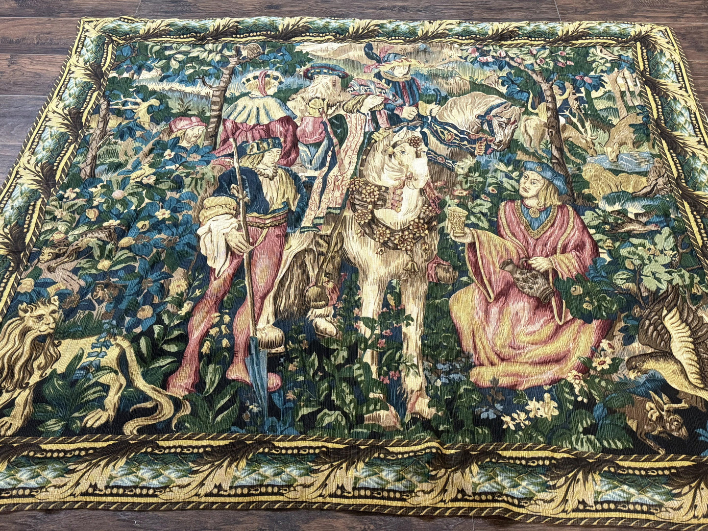 Vintage European Tapestry 5.5 x 8, The Royal Hunt - Nuvé