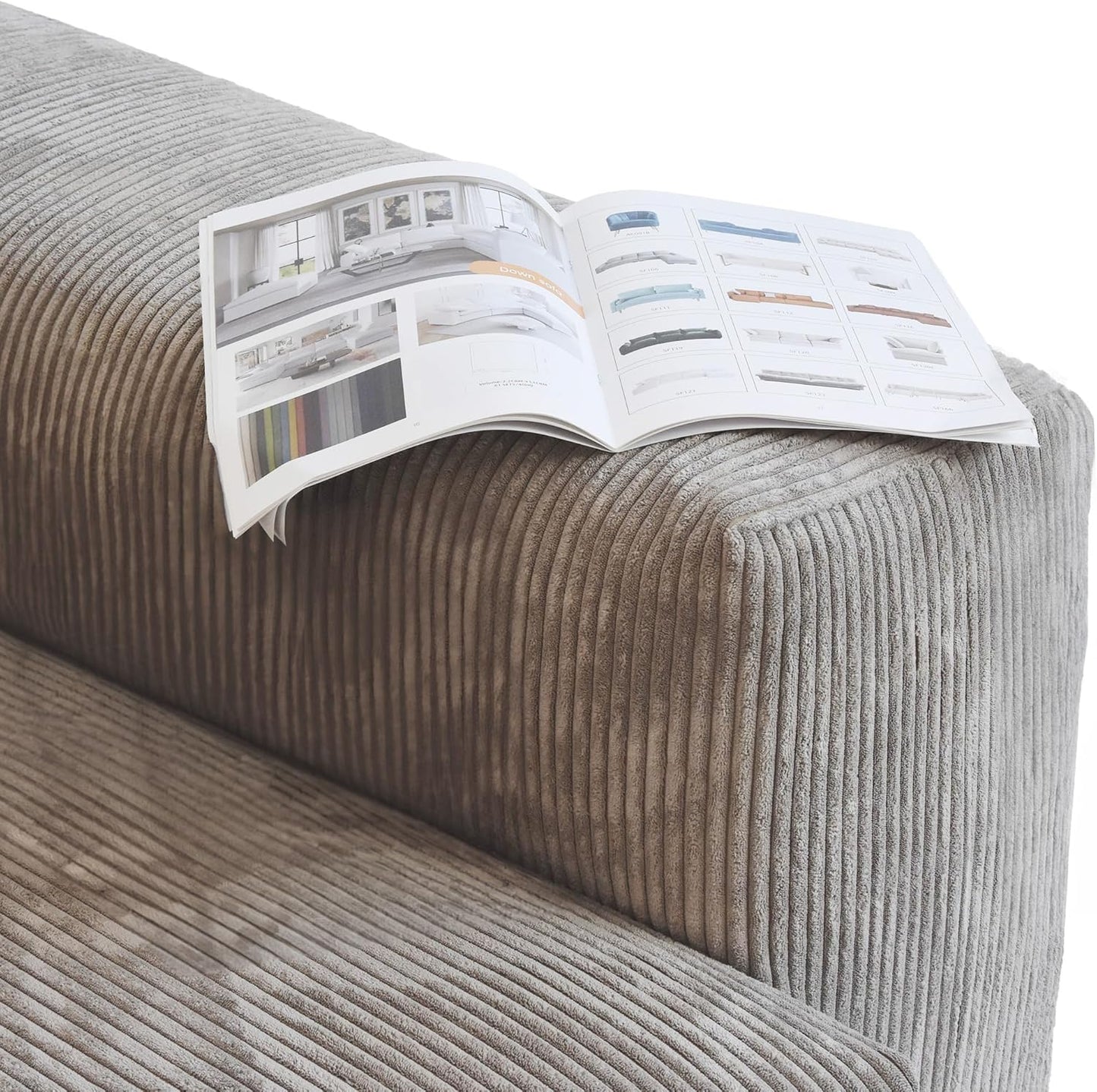 Kanso Corduroy Modular Bouclé Cloud Couch - Brown - 2-Seater Sofa - Nuvé