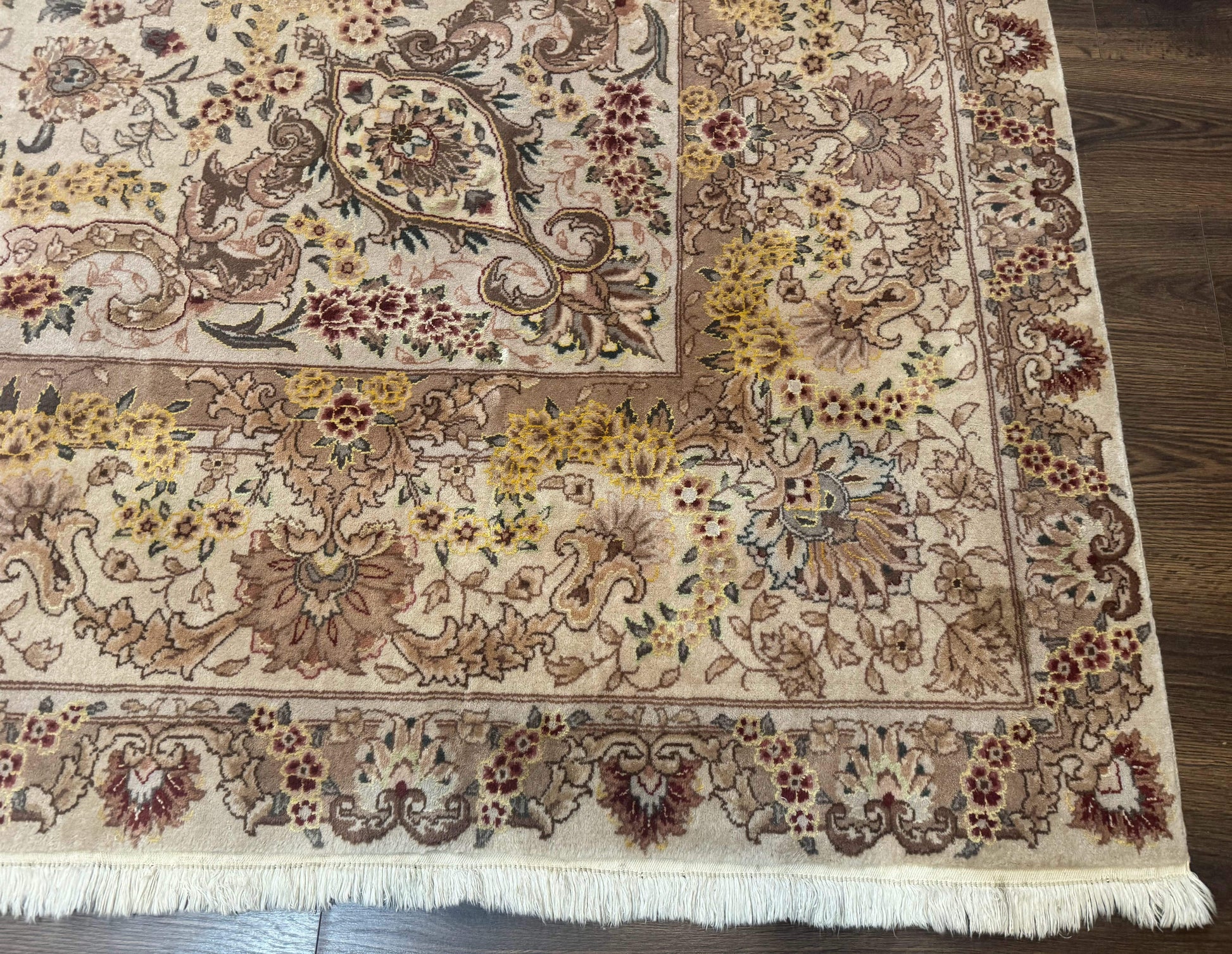 Sino Persian Rug 8x12, Wool & Silk, Traditional Elegant Carpet, Fine 200 KPSI - Nuvé