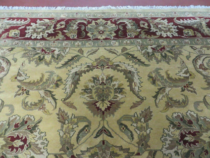 9' X 12' Vintage Handmade India Oriental Jaipur Quality Tea Wash Hand Knotted - Nuvé