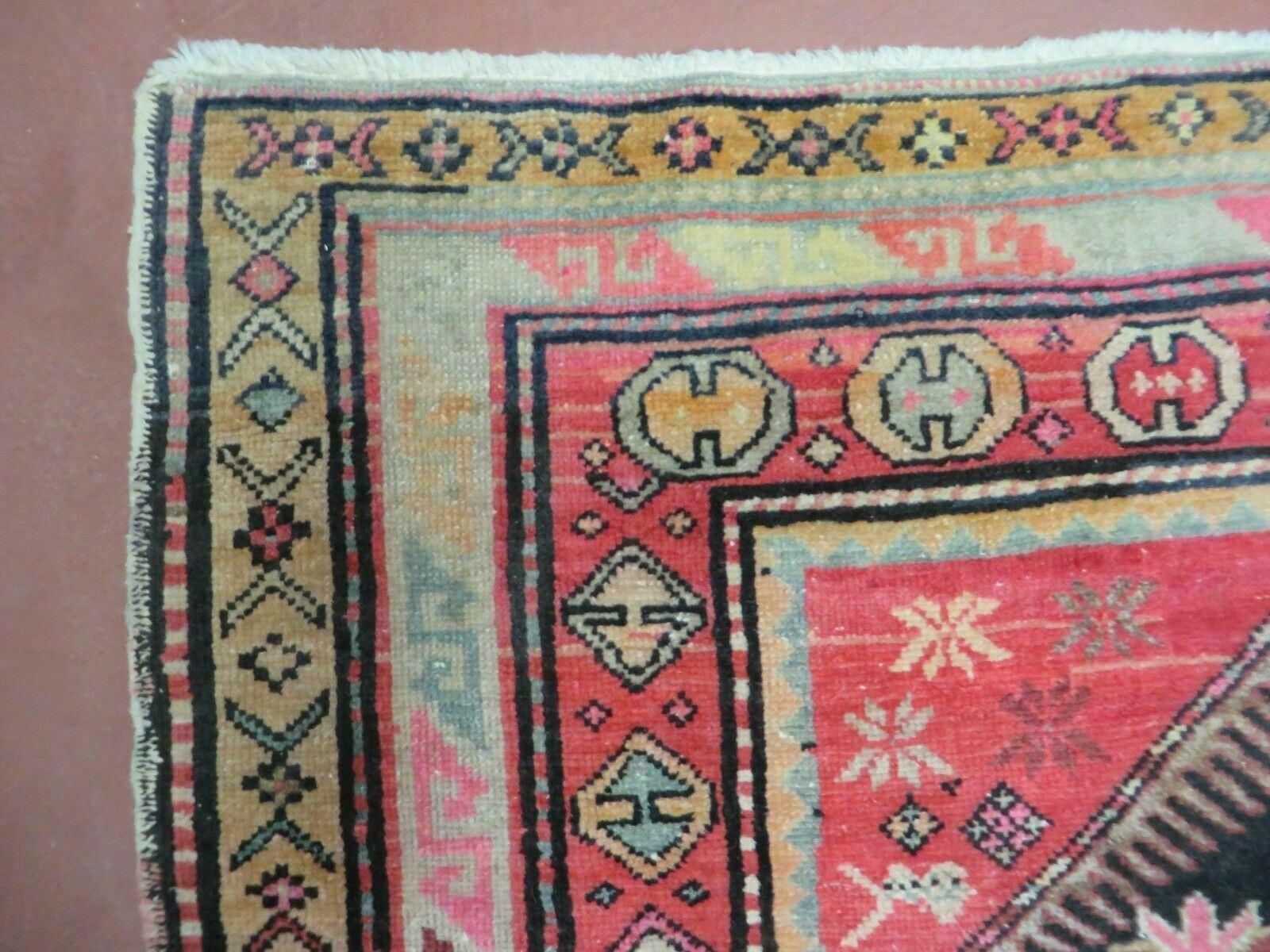 5' X 9' Antique Karabagh Caucasian Rug Handmade Wool Carpet Organic Dyes Nice - Nuvé