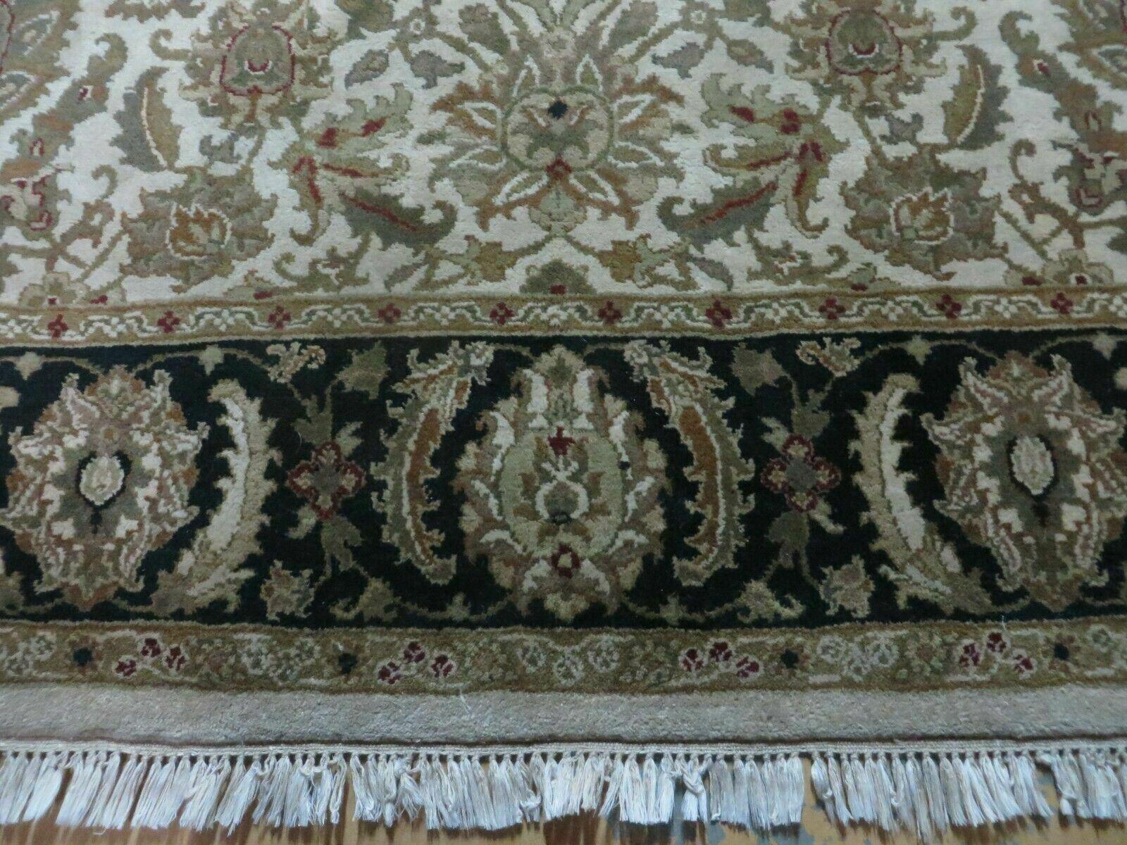 6' X 9' Vintage Handmade India Top Quality Jaipur Floral Oriental Tea Wash Nice - Nuvé