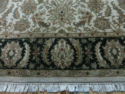 6' X 9' Vintage Handmade India Top Quality Jaipur Floral Oriental Tea Wash Nice - Nuvé