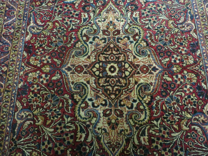 3' 5" X 5' Antique Handmade Indian Agra Fine Weave Wool Rug Organic dye Nice - Nuvé