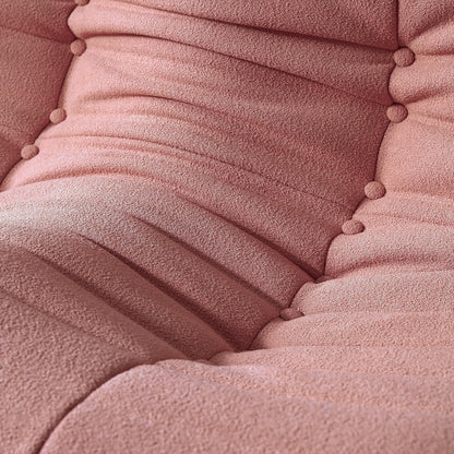 Muku Bouclé Chair - Pink - 2 Seater - Nuvé