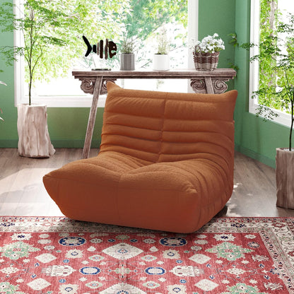 Muku Bouclé Chair - Light Brown - Single Seater - Nuvé