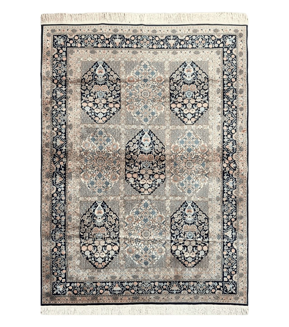 4' X 6' Vintage Fine Hand Made Turkish Oriental Silk Rug 400 KPSI Wow