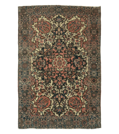 4' X 6' Antique Ultra Fine Handmade India Floral Oriental Wool Rug Carpet Nice
