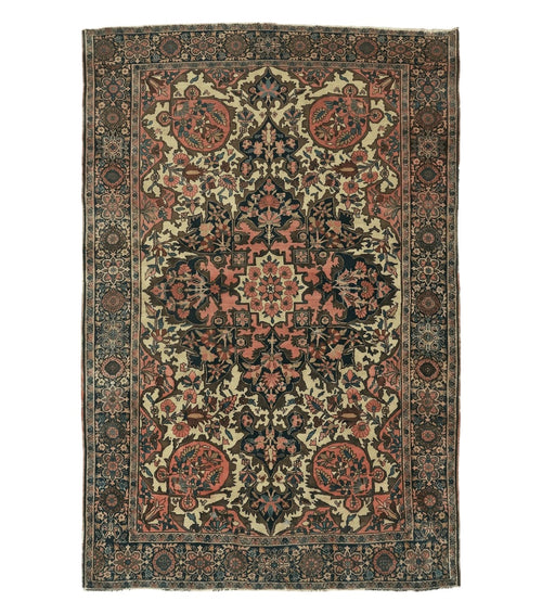 4' X 6' Antique Ultra Fine Handmade India Floral Oriental Wool Rug Carpet Nice