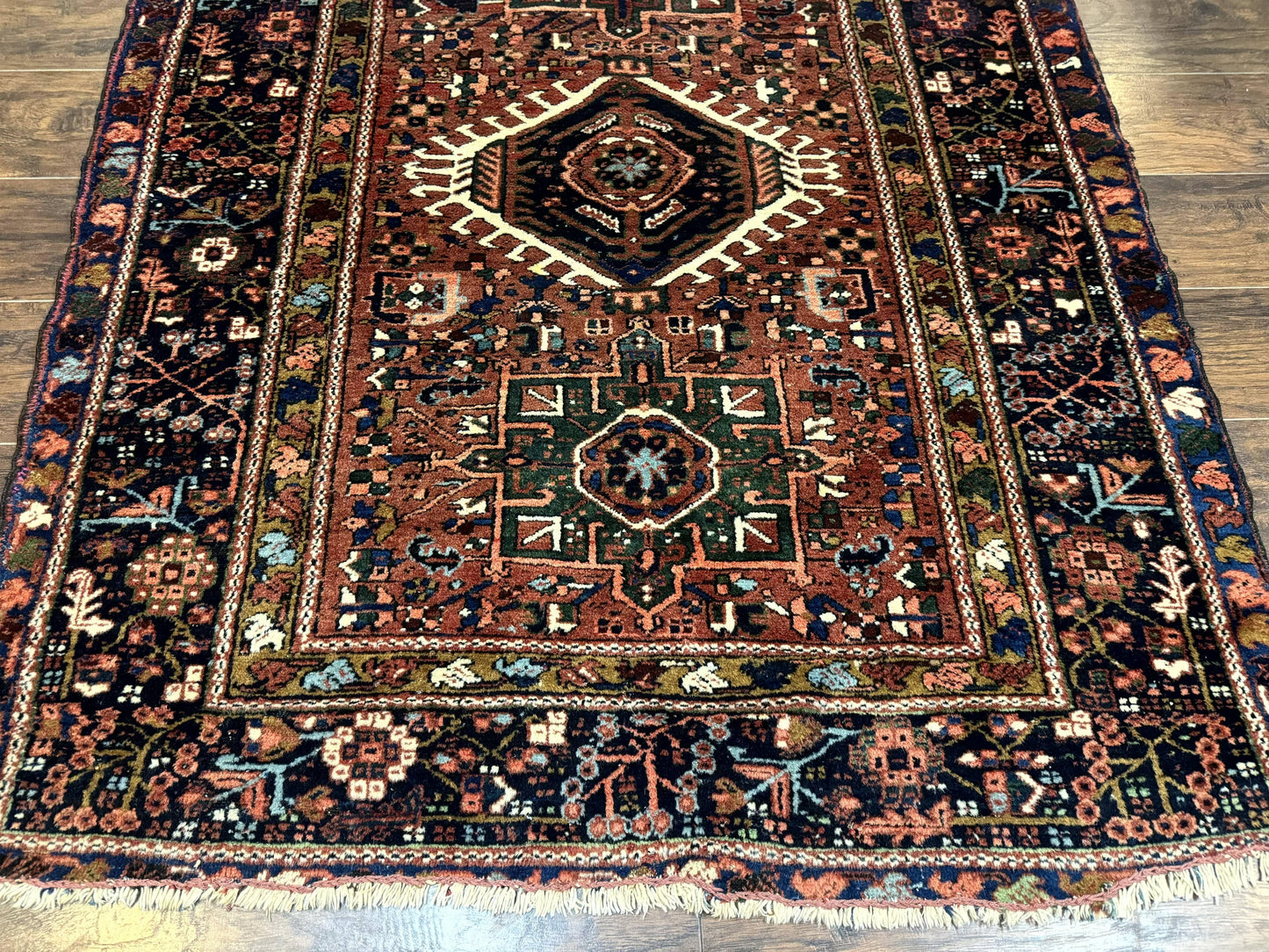 Antique Persian Karajeh Heriz Rug 5x6 - Nuvé