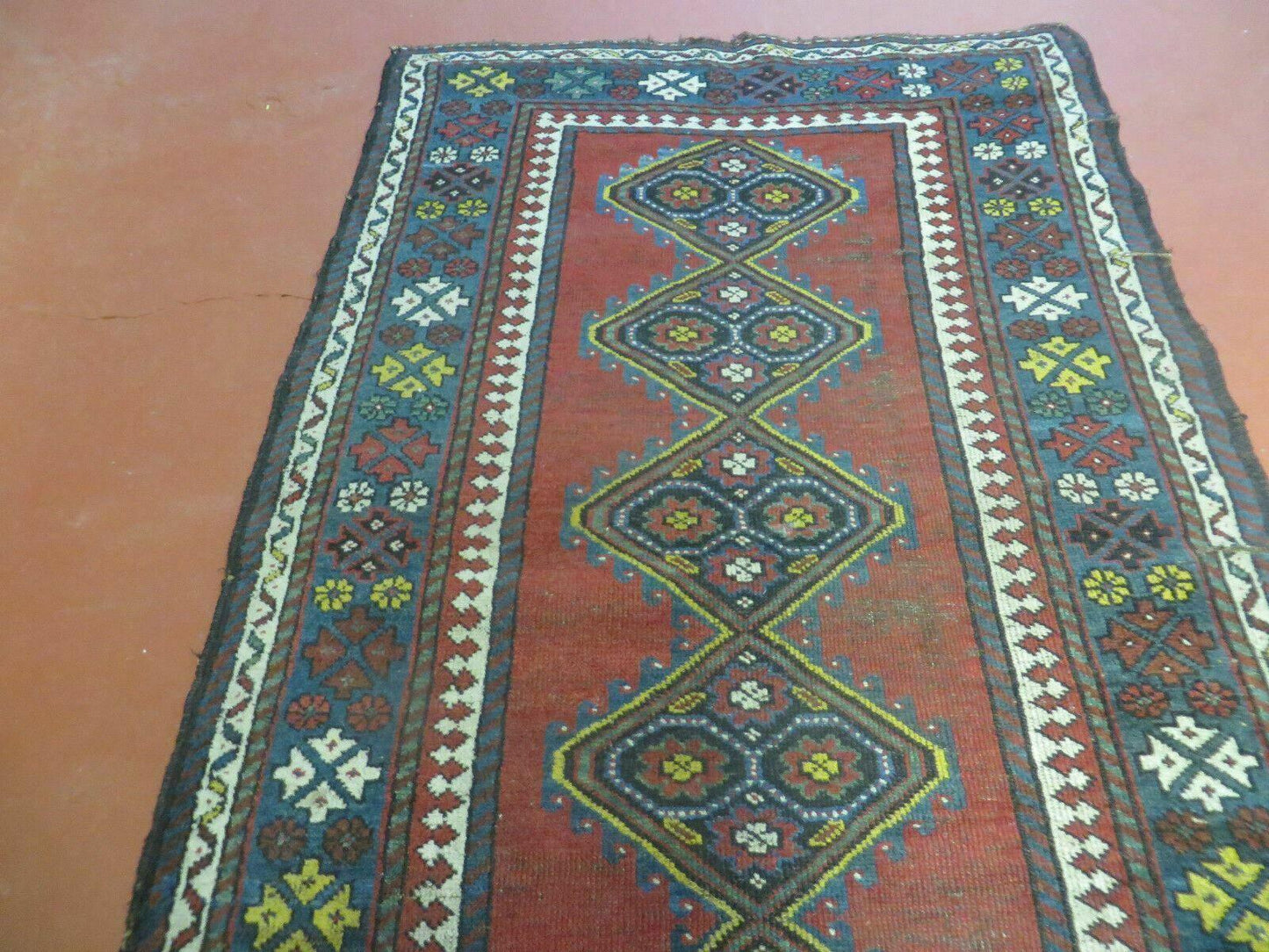 3' X 6' Antique 1920s Handmade Caucasian Karabagh Ganjeh Talesh Wool Rug Nice - Nuvé