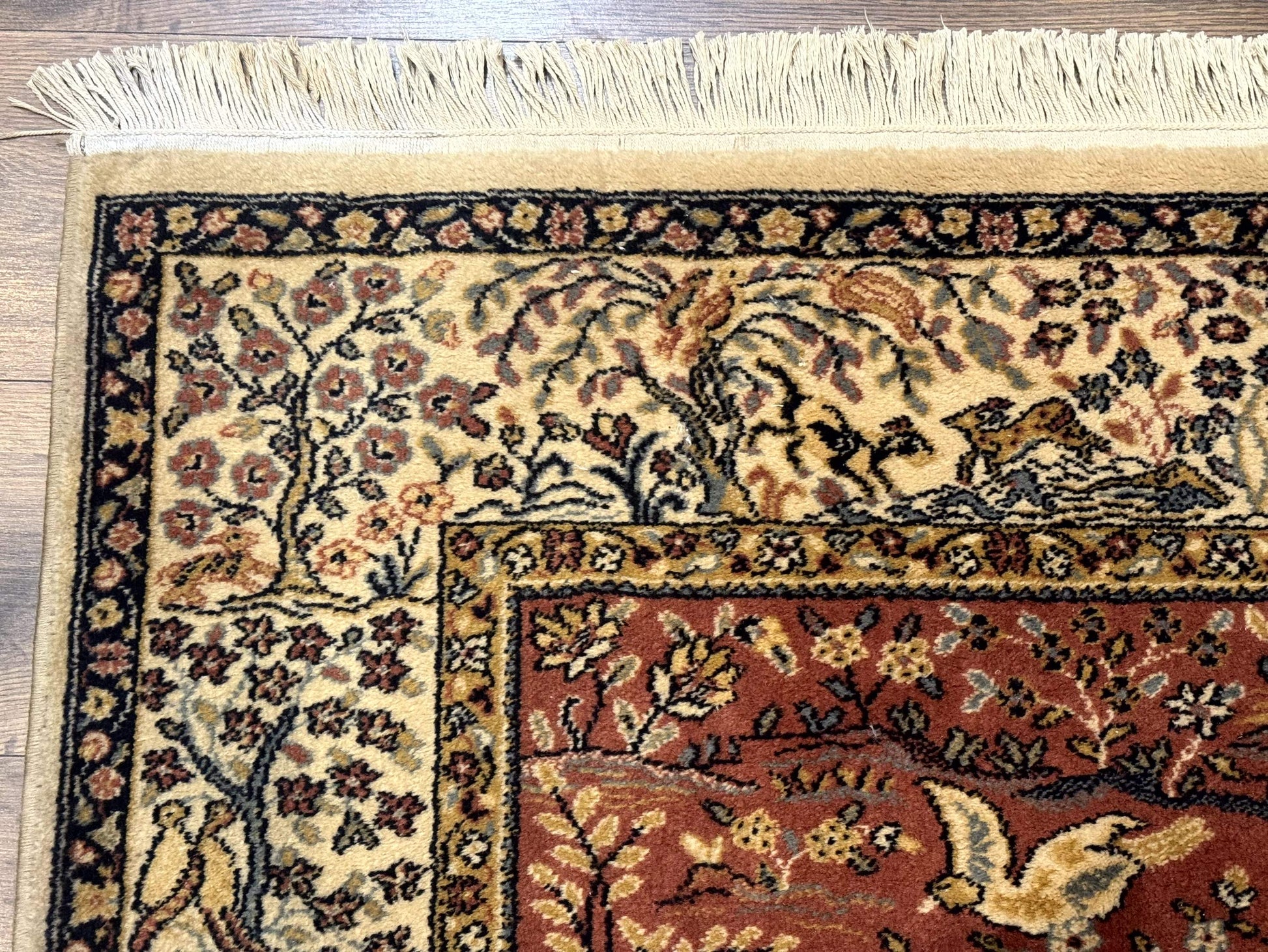 Persian Wool Rug 4x6, Tree of Life Animal Pictorials, Vintage, Power Loomed Ardakan Rug - Nuvé