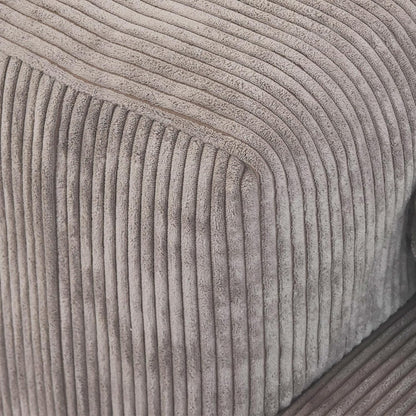 Kanso Corduroy Modular Bouclé Cloud Couch - Brown - 3-Seater Sectional Sofa with Ottoman - Nuvé
