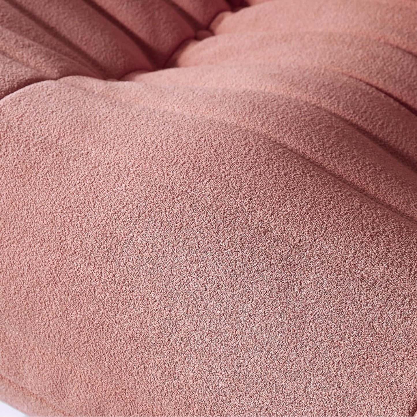 Muku Bouclé Chair - Pink - 2 Seater - Nuvé