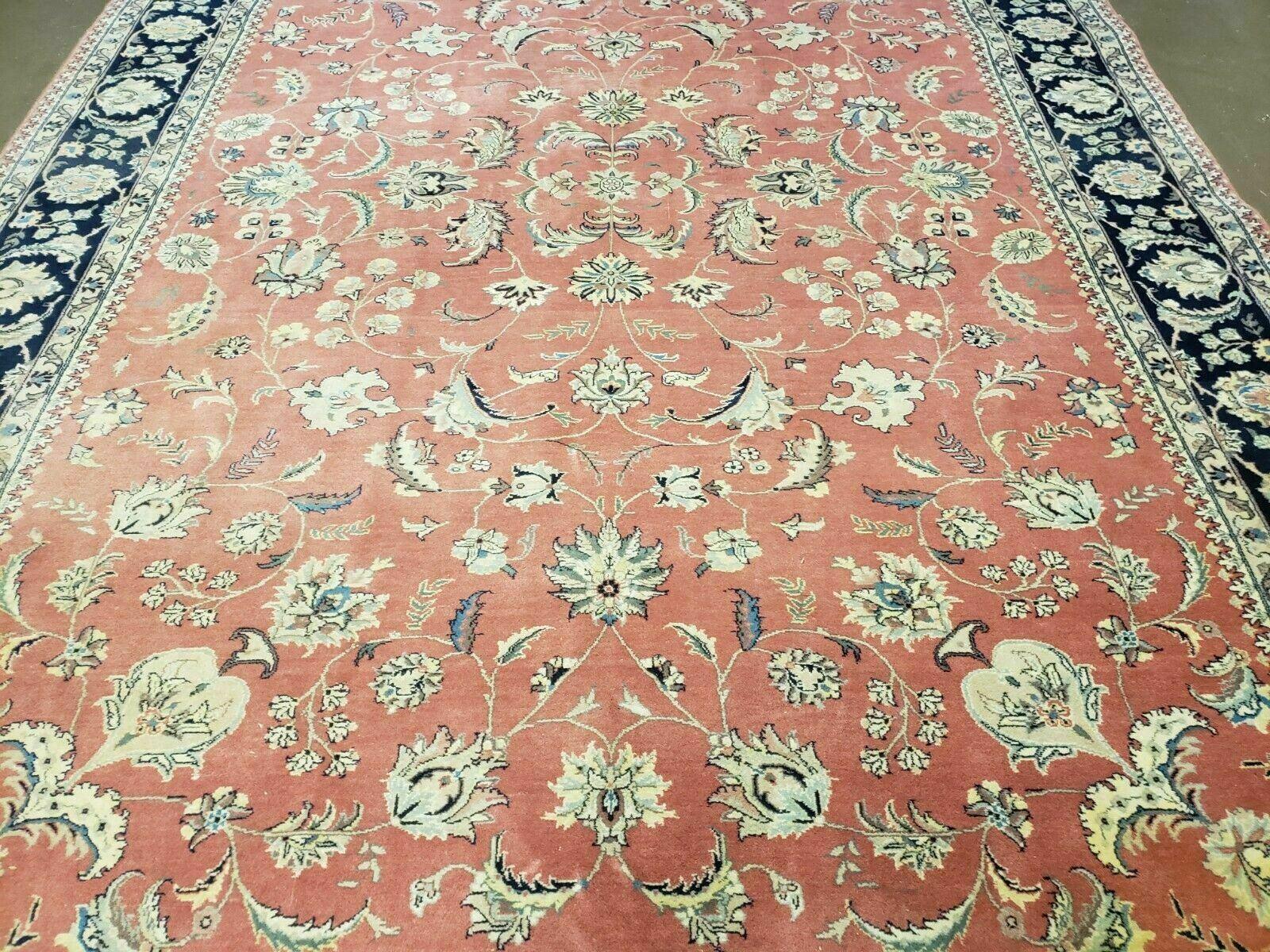 6' X 9' Vintage Fine Oriental Floral Handmade Wool Rug Vegetable Dyes Red Nice - Nuvé